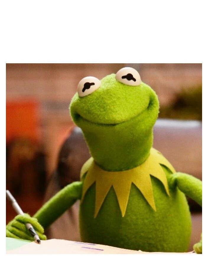 smiling green frog signing Meme Template
